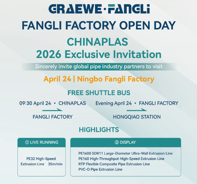 CHINAPLAS 동시 이벤트: 4월 24일 Fangli 공장 오픈 데이